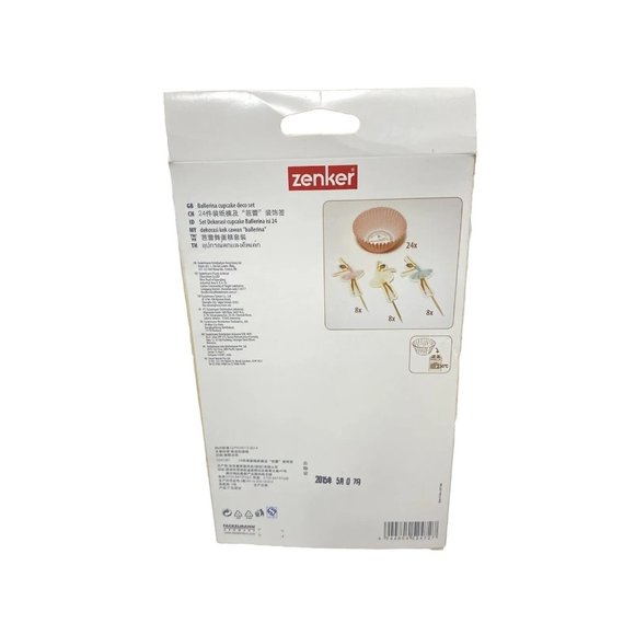 Zenker Baking Lot Ballerina Cake Toppers & Wrappers Cupcake Glitter Stencils New - Picture 2 of 7